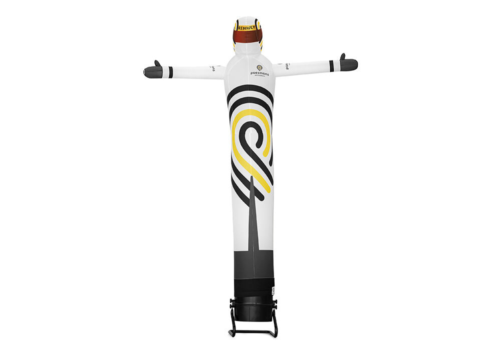 Skydancers skyman sventolanti gonfiabili Renault realizzati su misura presso JB Gonfiabili Italia; specialista in articoli pubblicitari gonfiabili come pupazzi gonfiabili